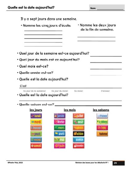 Révision des bases pour les débutants No1