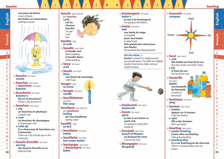 Illustrated Collins First Time French Dictionary 3 pack